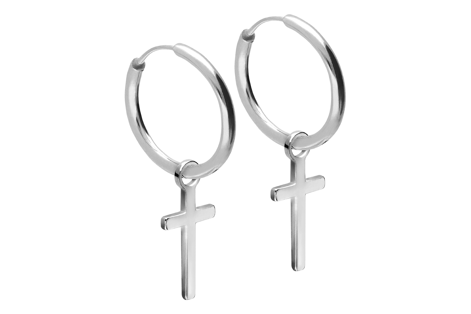 Chirurgenstahl Ohrclicker Creolen KREUZ von Piercingline